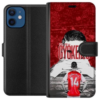 Kompatibelt Lommeboketui til Apple iPhone 12 Moderne sportsdesign med Viktor Gyökeres og sterke røde kontrastgrafikk