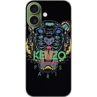 Kompatibelt Mobildeksel til Apple iPhone 17 Kenzo tiger Paris mode plakat mote luksus gateklær merke logo ikonisk svart bakgrunn retro kunst