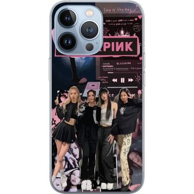 Kompatibelt Mobildeksel til Apple iPhone 13 Pro BLACKPINK kollasj med musikkspiller moteestetikk rosa svart K-pop design