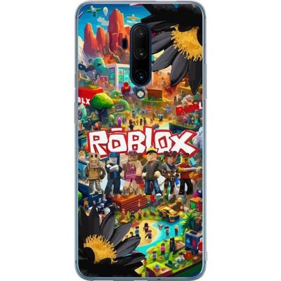 Kompatibelt Mobildeksel til OnePlus 7T Pro Roblox-spillverden med populære karakterer, fargerike omgivelser og eventyr - perfekt for barn og unge som