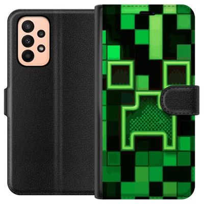 Kompatibelt Lommeboketui til Samsung Galaxy A23 Minecraft