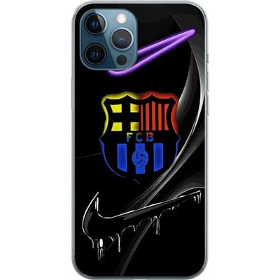 Kompatibelt Mobildeksel til Apple iPhone 12 Pro Fotballmotiv med lysende klubbemblem og kontrasterende fargeeffekter