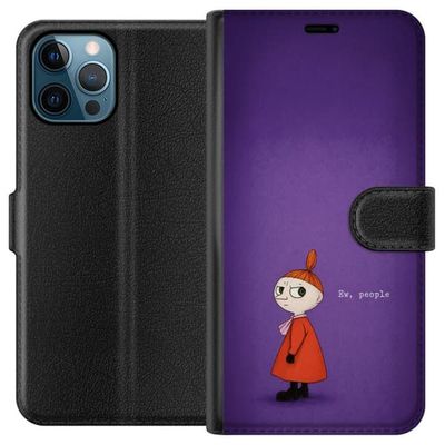 Kompatibelt Lommeboketui til Apple iPhone 12 Pro Max Illustrert rødhåret jente i oransje kjole med teksten Ew, people på dyp lilla bakgrunn