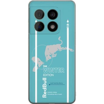 Kompatibelt Mobildeksel til OnePlus 10 Pro Illustrasjon med okser og turkis energidrikk-inspirert layout