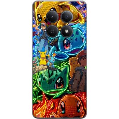 Kompatibelt Mobildeksel til Xiaomi Redmi Note 15 Pro+ Spillinspirert illustrasjon med fantasi skapninger og neonfarger