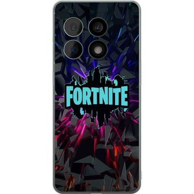 Kompatibelt Mobildeksel til OnePlus 10 Pro Spillinspirert abstrakt logo i neon med eksploderende former og dynamisk energi