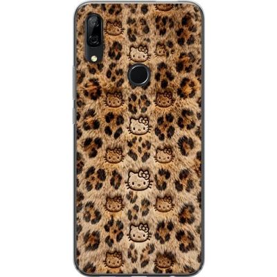 Kompatibel Mobilcover til Huawei P Smart Z Leopardmønster med søde kattemotiver og blød pelsstruktur