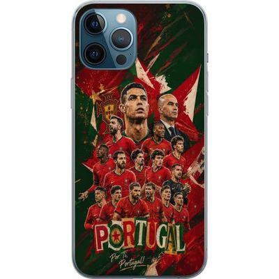 Kompatibelt Mobildeksel til Apple iPhone 12 Pro Max Fotball motiv med Portugals landslag og Cristiano Ronaldo i dramatisk collageillustrasjon