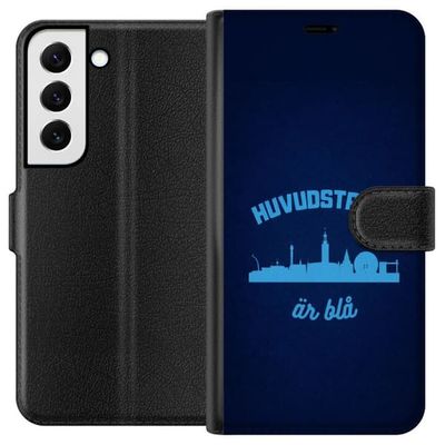 Kompatibelt Lommeboketui til Samsung Galaxy S22 5G Djurgården er blå