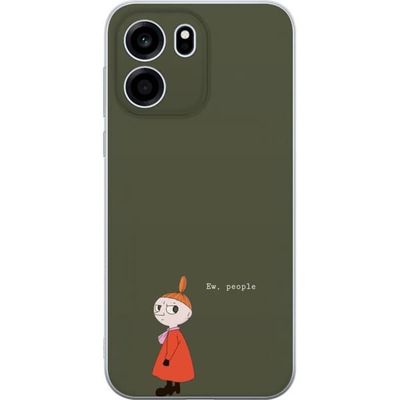 Kompatibelt Mobildeksel til OnePlus Nord CE6 Illustrert motiv med Lille My i oransje kjole, humoristisk sitat og dempet grønn bakgrunn