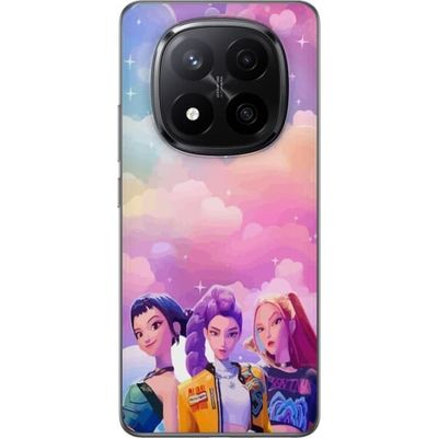 Kompatibelt Mobildeksel til Xiaomi Redmi Note 14 Pro+ Fargerik pop jente trio med futuristisk stil og pastellhimmel moderne ungdommelig illustrasjon