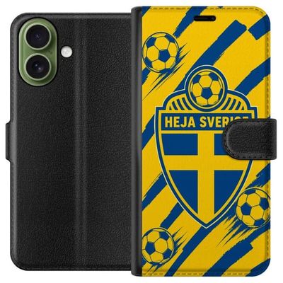 Kompatibelt Lommeboketui til Apple iPhone 17 Minimalistisk skjold i blått og gult med korsmotiv inspirert av fotball-VM 2026