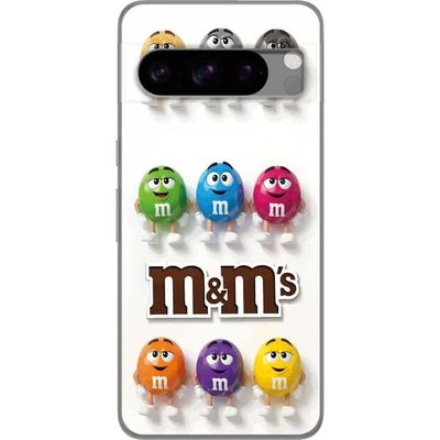 Kompatibelt Mobildeksel til Google Pixel 8 Pro Leken M&M's-design med fargerike figurer