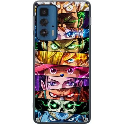 Kompatibelt Mobildeksel til Motorola Edge 20 Pro Illustrasjon av One Piece-karakterer i actionfylt anime- og mangastil