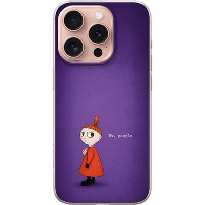 Kompatibelt Mobildeksel til Apple iPhone 16 Pro Illustrert rødhåret jente i oransje kjole med teksten Ew, people på dyp lilla bakgrunn