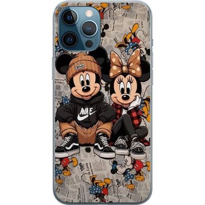 Kompatibelt Mobildeksel til Apple iPhone 12 Pro Max Tegneserie mus duo i gateklær med caps sneakers urbant illustrasjon