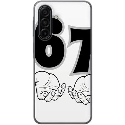 Kompatibelt Mobildeksel til Samsung Galaxy A17 5G 67 meme hender illustrasjon svart-hvitt - ren 6-7 grafikk med hender og tydelig minimalistisk desig