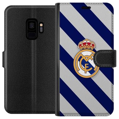 Kompatibelt Lommeboketui til Samsung Galaxy S9 Minimalistisk fotballmotiv med blåhvite striper og klassisk klubbmerke.
