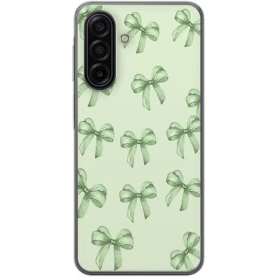 Kompatibel Mobilcover til Samsung Galaxy A17 5G Grøn bue mønster sød pastel sømløs gavebånd æstetisk baggrund design plakat