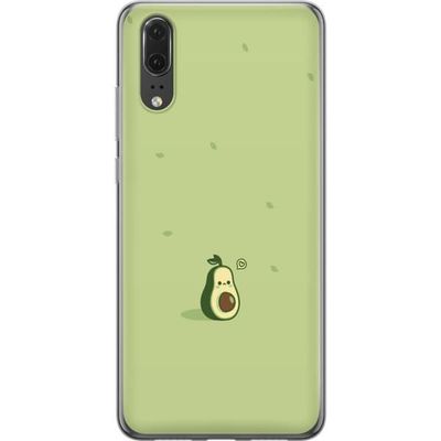 Kompatibelt Mobildeksel til Huawei P20 Søt avokadodesign i grønn søt moderne illustrasjon som sprer glede og frisk energi