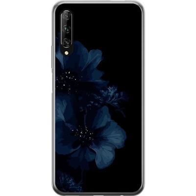 Kompatibel Mobilcover til Huawei P smart Pro 2019 Mörkblå blommor
