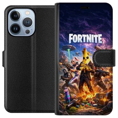 Kompatibelt Lommeboketui til Apple iPhone 13 Pro Actionfylt spillmotiv med banankarakter og dramatisk miljø i fargerik design