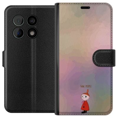 Kompatibelt Lommeboketui til OnePlus 10 Pro Humoristisk motiv med tegnet figur og teksten Eww People mot pastellbakgrunn