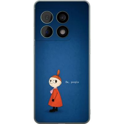 Kompatibelt Mobildeksel til OnePlus 10 Pro Illustrert rødhåret jente i oransje kjole med teksten «Ew, people» på mørkeblå bakgrunn