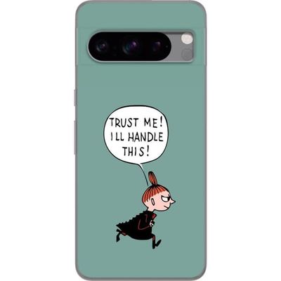 Kompatibelt Mobildeksel til Google Pixel 8 Pro Humoristisk motiv med løpende tegnet figur og selvsikker tekst