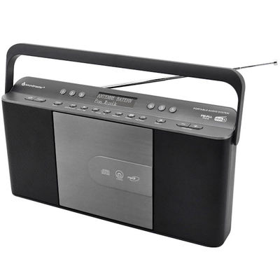 Soundmaster: Boombox CD Radio FM Snabbval RCD1870SW Svart/Silvergrå