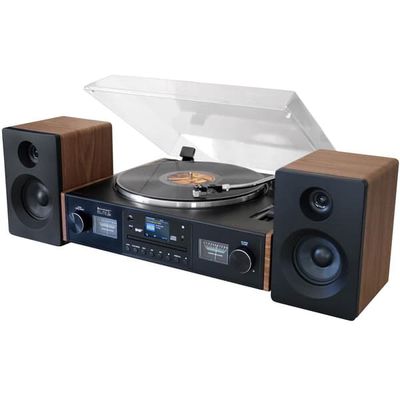 Soundmaster: Musik-anläggning Skivspelare Radio CD Bluetooth PL920 EliteLine Svart/Trä