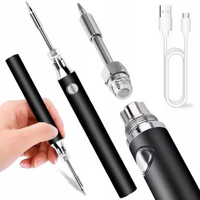 Batteridrevet Loddekolbe 15W USB-C – Trådløs Præcision | 3 Temperaturer | Til Elektronik og Reparation