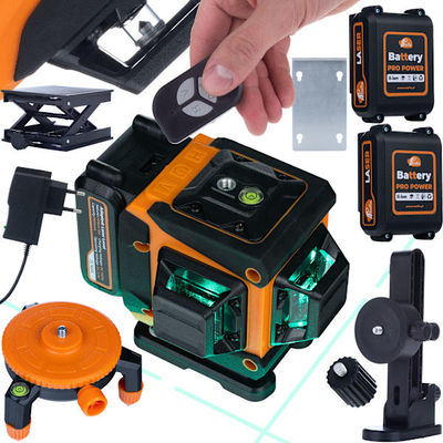 Krydslaser Rosfix Animal Pro Hawk RAPH 12L – 12 Grønne Linjer | IP54 | USB-C | 10-i-1 Sæt med Fjernbetjening og Kuffert