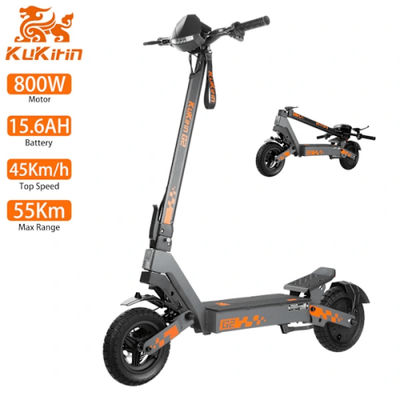 Kukirin G2 2026 Elscooter, 800W motor, topphastighet 45 km/h, räckvidd 55 km, maximal lastkapacitet 120 kg.