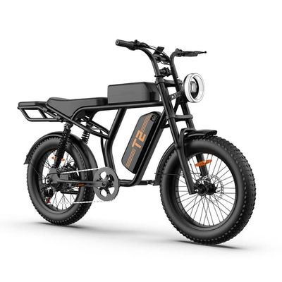 URLIFE T2 20-tums elcykel med fat tires för vuxna - 500W motor, 100 km räckvidd, 48V 15,6Ah batteri, 7-växlad Shimano-växel, 2026