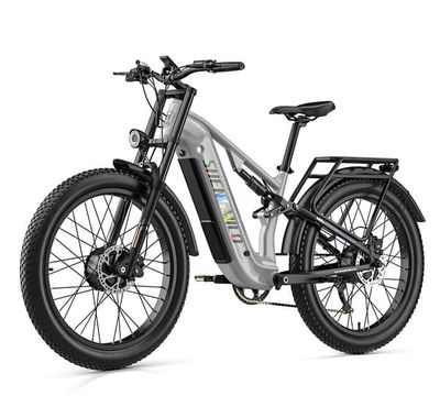 SHENGMILO S600 PRO Elcykel - Dubbla 2x1000W motorer, 48V25AH batteri, topphastighet 45 km/h - 26x3.0 el mountainbike, lämplig för terräng och privata stigar.