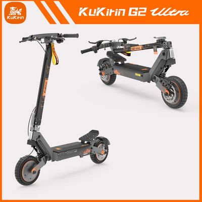 KuKirin G2 Ultra Elscooter för vuxna - 1600W dubbelmotor, 55 km räckvidd, 50 km/h, terrängscooter med integrerad pekskärm