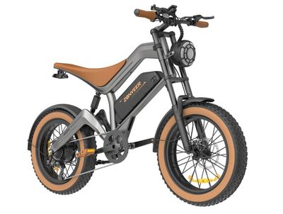 ZONVEER M20 Elcykel för vuxna — 750W motor, 60 km räckvidd, 48V 18,2Ah batteri, 4,0-tums feta däck, 7-växlad växellåda och fjädring.