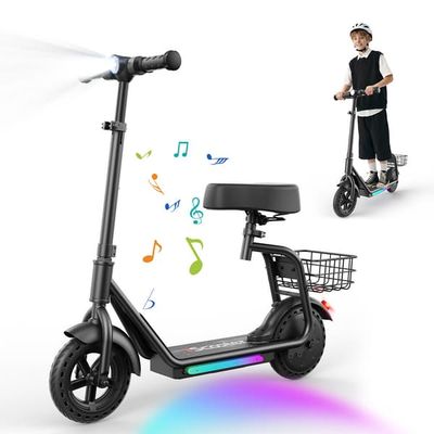 iScooter IK7 El-løbehjul til børn – 8,5 tommer, aftageligt sæde, Bluetooth App-styring, 25,2V, 15 km rækkevidde, tophastighed 20 km/t - Sort 🚀