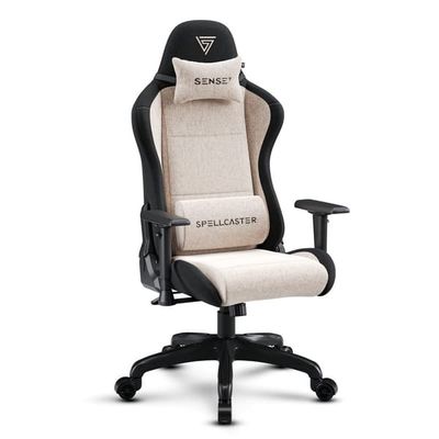 SENSE7 Spellcaster Fuku tyg gaming- och kontorsstol svart-beige