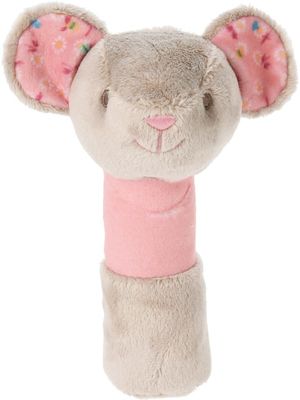Baby Rangle Blød Pink Mus