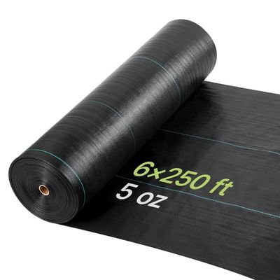 Ukrudtsdug - Vævet Landskabsdug - Kraftig 141,7 g/m² - Mål 1,8 x 76,2 m - UV-resistent - Vandgennemtrængelig - Bunddække - Sort