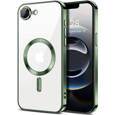 iPhone 16e Cover – Metallic Cover med Magnetisk Kompatibilitet, Slankt Design - Grøn