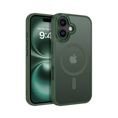 iPhone 17 Cover - Magsafe Frosted Cover – Mørkegrøn