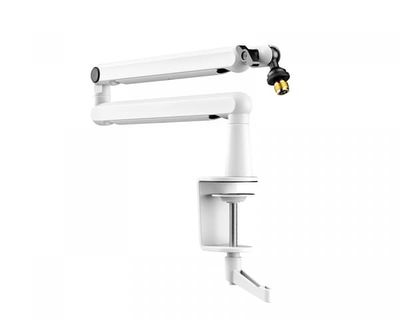 Low-Profile Boom Arm Stand - Hvit Mikrofonstativ
