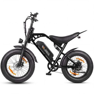 Elcykel ESKUTE V202, 48V 20.8Ah, 20\" Fat Tire, Full Suspension, Svart