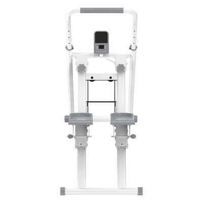 QK-7906 Vertical Climber Foldable Fitness Machine, 3-Level Incline, LCD Monitor, White