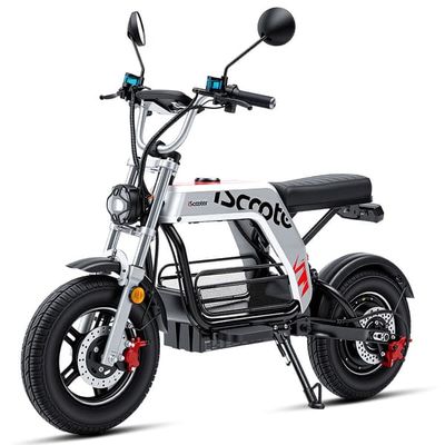 iScooter DX5 PRO Elscooter med säte, 52V 20Ah, 17\" feta däck, Silver