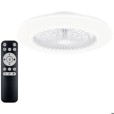 Philips LED Amigo Takfläkt 20 W, 42 W (Ø x H) 490 mm x 137 mm vit med belysning, variabel
