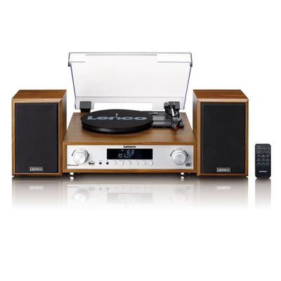 Plattor Vinyl Bluetooth - Lenco - DAB+/FM Radio - HiFi Stereo system - MC-160WD - Trä